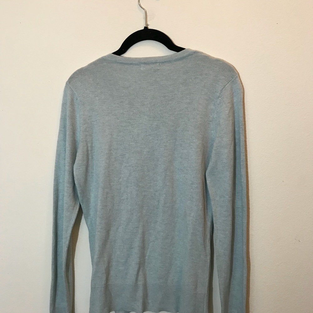 Light Blue/Gray Button Down Sweater - image 2